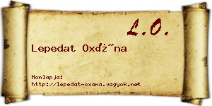 Lepedat Oxána névjegykártya